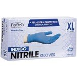 Indigo Disposable Nitrile Gloves, X-Large, 100 Count