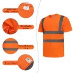 High Visibility Reflective Safety Shirt - Orange, XL