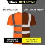 High Visibility Reflective Safety Shirt - Orange, XL
