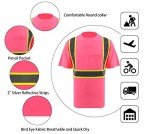 Hi Vis Reflective Safety Shirt for Work - Pink