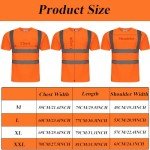 High Visibility Reflective Safety Shirt - Orange, XL