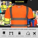 High Visibility Reflective Safety Shirt - Orange, XL