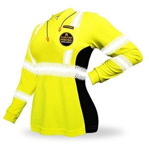 Women's Long Sleeve Hi-Vis Safety Shirt - Yellow XL