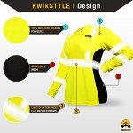 Women's Long Sleeve Hi-Vis Safety Shirt - Yellow XL