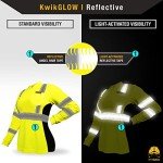 Women's Long Sleeve Hi-Vis Safety Shirt - Yellow XL