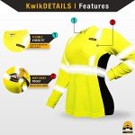 Women's Long Sleeve Hi-Vis Safety Shirt - Yellow XL