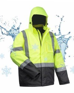 Men's Reflective Waterproof Safety Jacket - Yellow