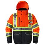 Hi-Vis Waterproof Reflective Winter Bomber Jacket