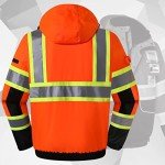 Hi-Vis Waterproof Reflective Winter Bomber Jacket