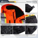 Hi-Vis Waterproof Reflective Winter Bomber Jacket