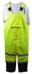 Lime/Black Waterproof Thermal Bib Rain Pants - Size L