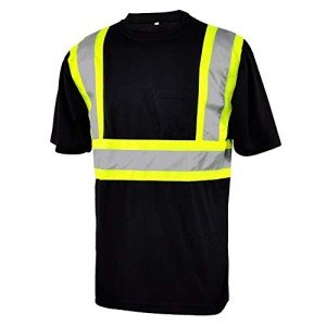 L&M Hi Vis Class 3 Black Reflective T-Shirt