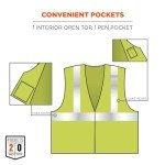 Ergodyne Class 2 FR Modacrylic Safety Vest, Lime