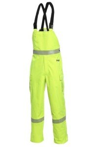 Hi-Vis FR Rain Bibs for Outdoor Safety