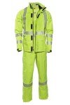 Hi-Vis FR Rain Bibs for Outdoor Safety