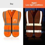 High Visibility Safety Vest with Pockets - Medium