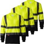 Men's High Visibility Reflective Safety T-Shirts - 3-Pack