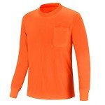 Hi-Vis Long Sleeve Safety T-Shirt - Orange