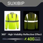 Hi-Vis Yellow Long Sleeve Reflective Safety Shirt