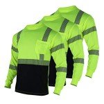 High Visibility Reflective T-Shirts for Men - 3 Pack