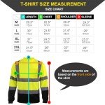 High Visibility Long Sleeve Safety Shirts - 4 Pack