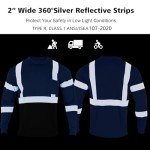 Men's High Visibility Reflective Safety Long Sleeve Shirt