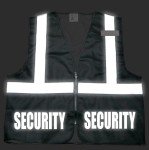 High-Visibility Black Security Safety Vest