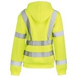 Women's High Visibility Lime Zip Sweatshirt, Class 3