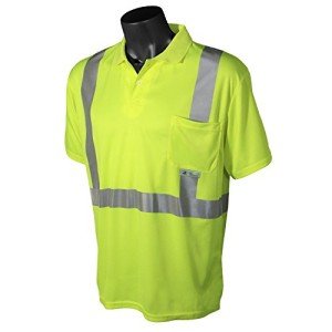 Hi-Vis Short Sleeve Safety Polo Shirt, Green