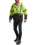 High-Visibility Fleece Zip-Up Hoodie for Men