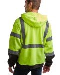 High-Visibility Fleece Zip-Up Hoodie for Men