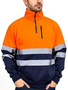 Men's High Visibility Reflective Safety Sweatshirt