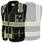High-Visibility Safety Vest with 10 Pockets