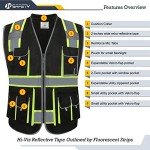 High-Visibility Safety Vest with 10 Pockets