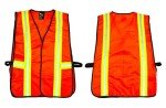 Neon Orange Reflective Safety Vest for Outdoors