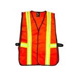 Neon Orange Reflective Safety Vest for Outdoors