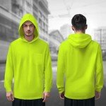 Men's Hi-Vis Hooded Safety Shirt, Lightweight
