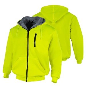 Men's Hi-Vis Sherpa Fleece Work Hoodie