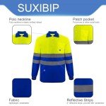 Hi-Vis Reflective Long Sleeve Safety T-Shirt - XL