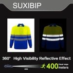 Hi-Vis Reflective Long Sleeve Safety T-Shirt - XL