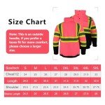 Women's Reflective Safety Jacket - Pink Winter Hoodie