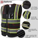 High Visibility Reflective Safety Vest with Pockets