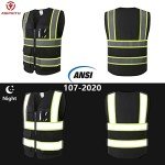 High Visibility Reflective Safety Vest with Pockets