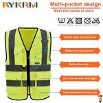 High-Visibility Reflective Security Vests with Pockets