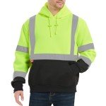 Men's Hi-Vis Safety Hoodie with Large Pocket