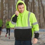 Men's Hi-Vis Safety Hoodie with Large Pocket