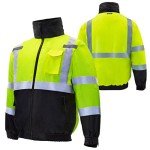 Reflective High Visibility Waterproof Bomber Jacket & Beanie