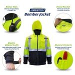 Reflective High Visibility Waterproof Bomber Jacket & Beanie