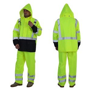 Hi-Vis Waterproof Rain Jacket for Men