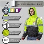 Men's Waterproof High Visibility Jacket with Hood
